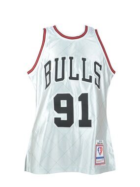 Mitchell & Ness Dennis Rodman Bulls 1997 Platinum 75th Jersey NWT